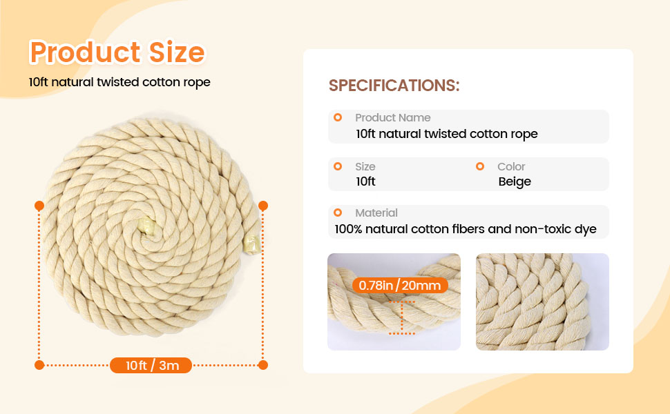 Natural Twisted Cotton Rope