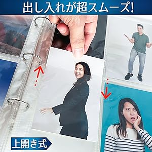 Amazon | ブロマイド 生写真 収納 ファイル ホルダー - L判対応
