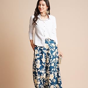 Sharara Palazzo Palazzo Flared Pant Ethnic Bottom Cotton