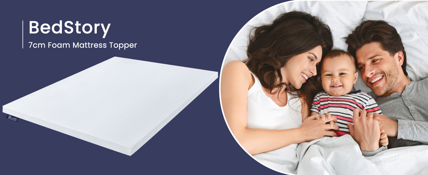 BedStory Mattress Topper Double Bed, 40D HighDensity Double Mattress