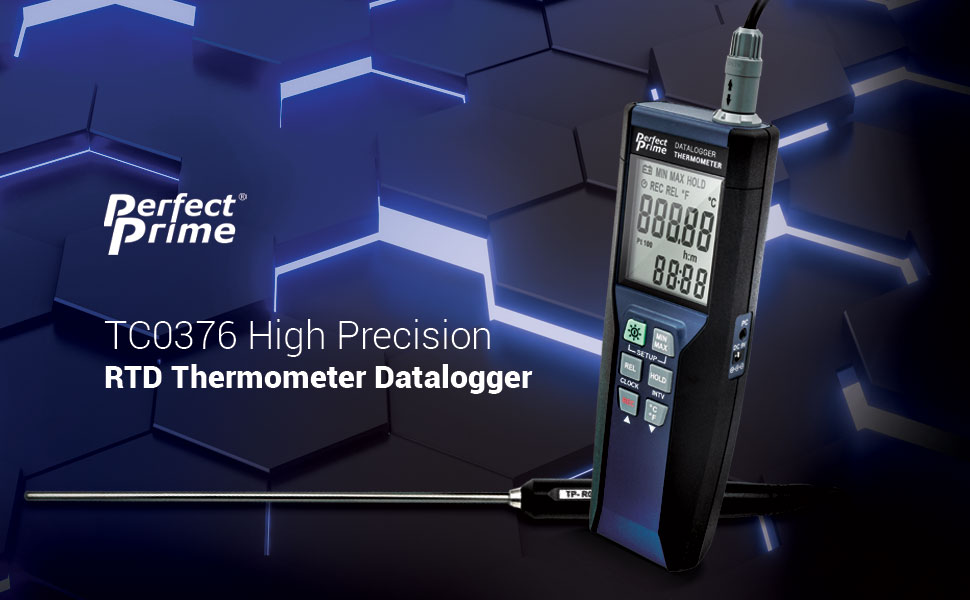 PerfectPrime TC0376 High Precision RTD Thermometer Datalogger