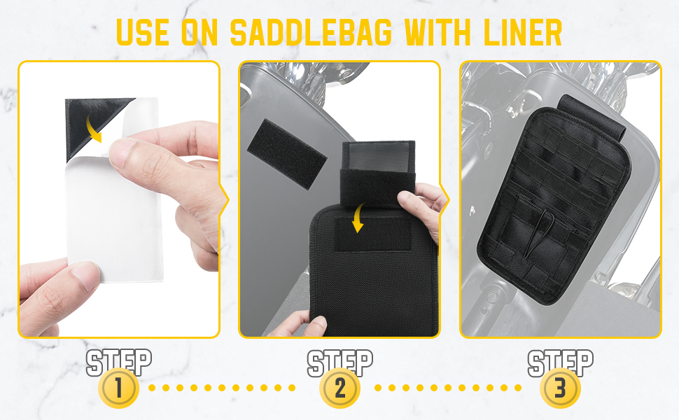 ANONEMOTO Saddlebag Organizer Bag, Internal Tool Storage Porch Hard Saddle Bag