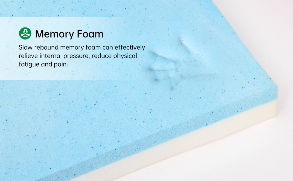 VFD 5 Inch Twin Memory Foam Mattress Medium Firm Feel