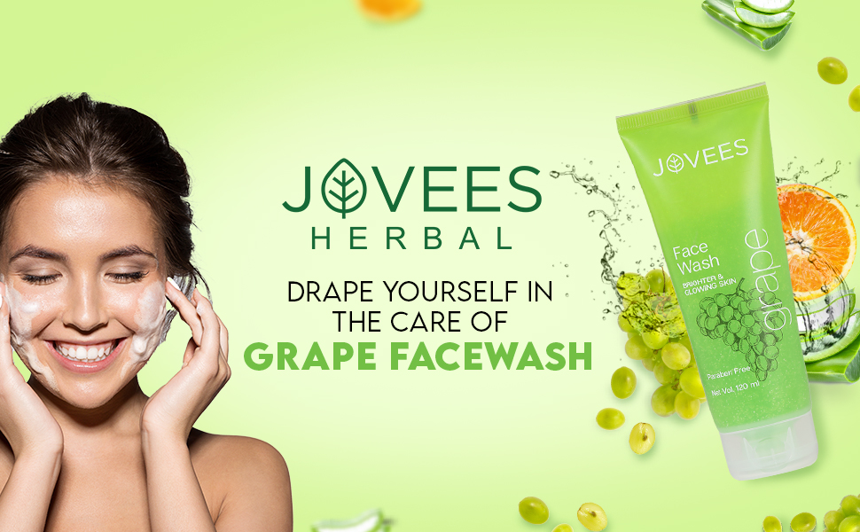 Jovees Herbal Grape Face Wash With Grape Seed & Orange Peel Extracts