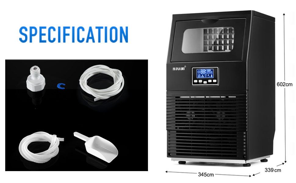 Maxkon 38kg Commercial Ice Cube Maker Machine Home Benchtop Countertop