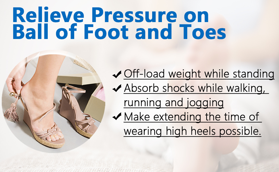 Metatarsal pad Foot Cushions Adhere to Shoes Anti-Slip Forefoot Cushions