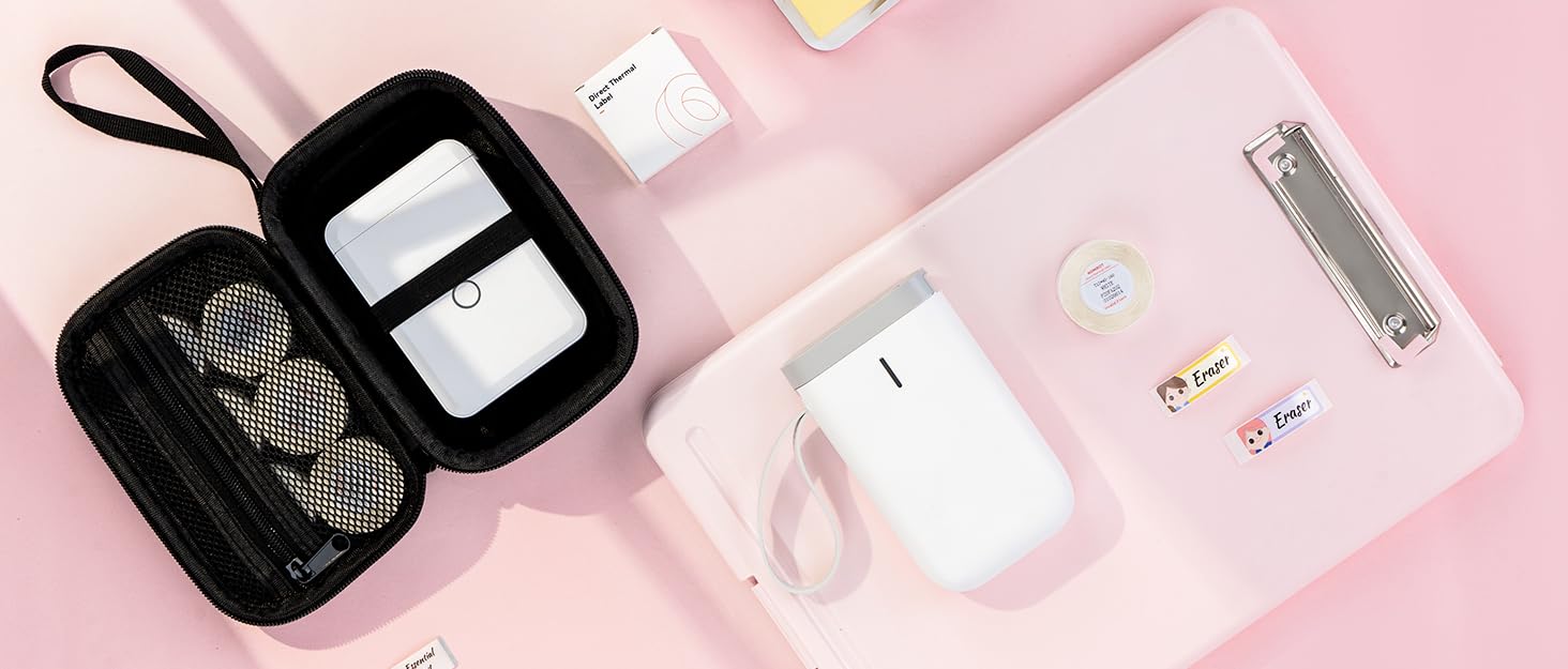 Niimbot B21 B1 B203 D110 D11 D101 Label Printer Carry Bag Lable Paper Rolls Storage Bag With Zipper Drawstring