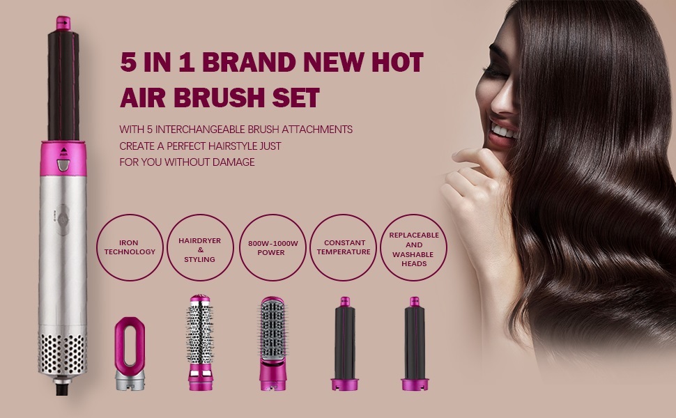 hair straightening brush urban  3 in 1 hot air brush  hair dryer volumizer