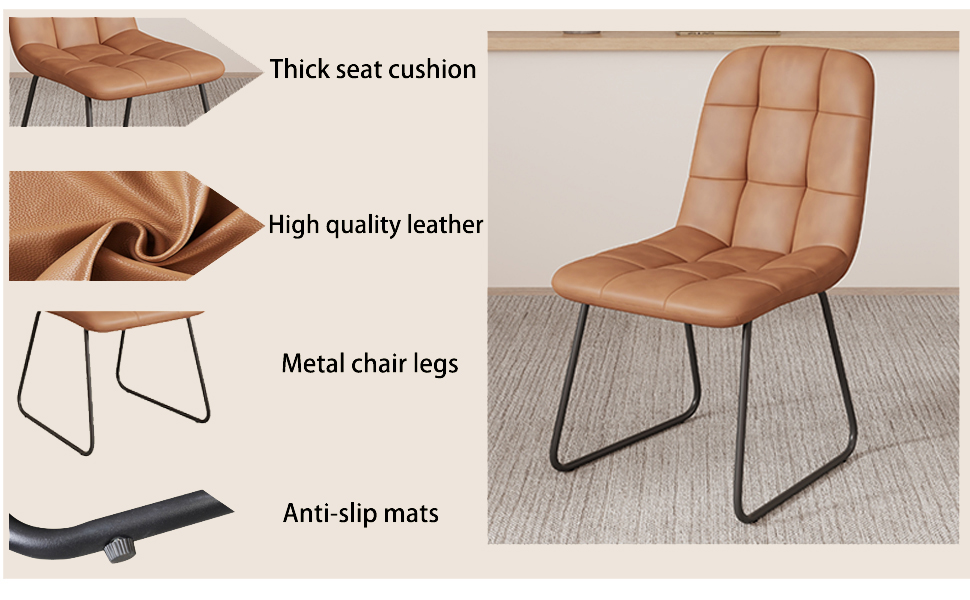 Quality leather dining chairs   Upholstered dining chairs Adjustable dining chair legs