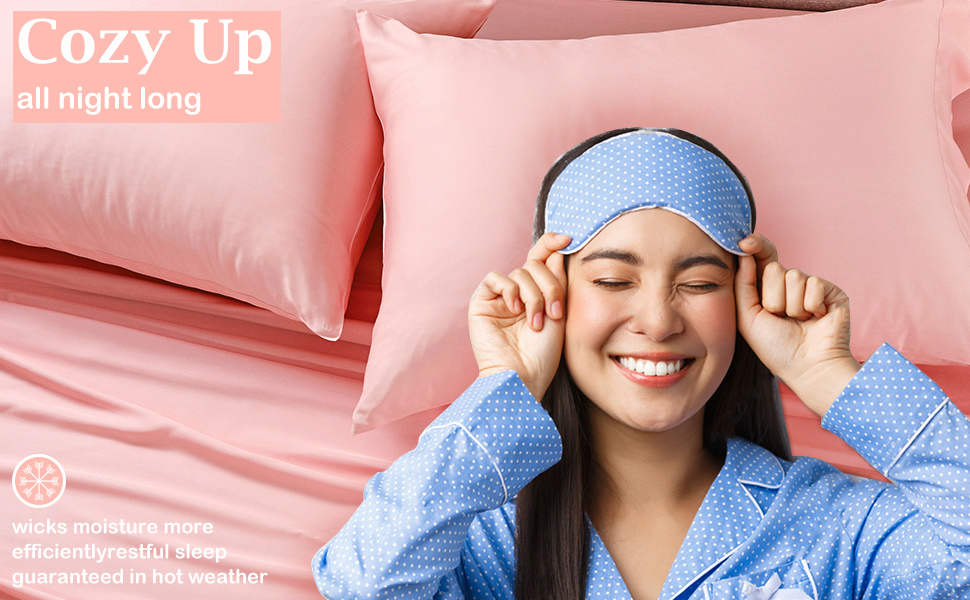 Mooreeke Twin Single Bamboo Sheets Luxury Cooling Bamboo Sheet Set