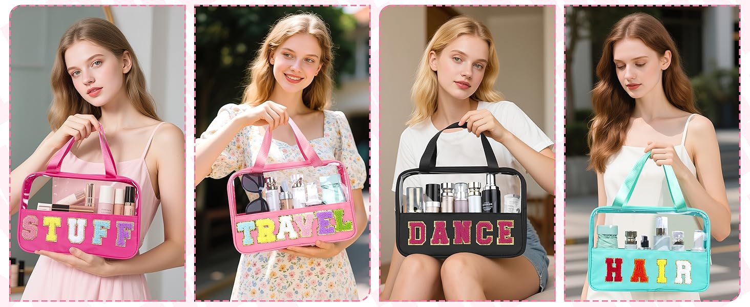 Preppy makeup bag