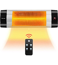 COSTWAY Radiateur Bain D'Huile 1500 W Mobile - 3 Puissance 5-35°C, 7 Eléments, Racks De Serviettes, Protection Contre Surchauffe Et Basculement, Bleu Vert 16 Radiateur Infrarouge Mural