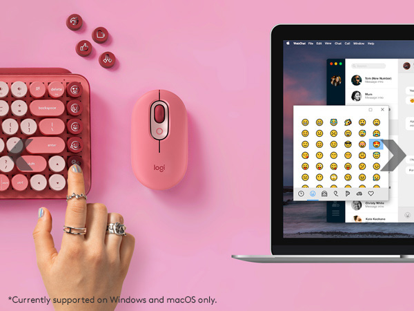 K♡ Logitech POP Keys Mechanical Wireless Keyboard with Customizable