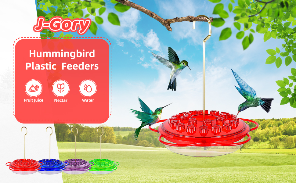 3 Pack LeakProof Hummingbird Feeders,Garden Wild Bird