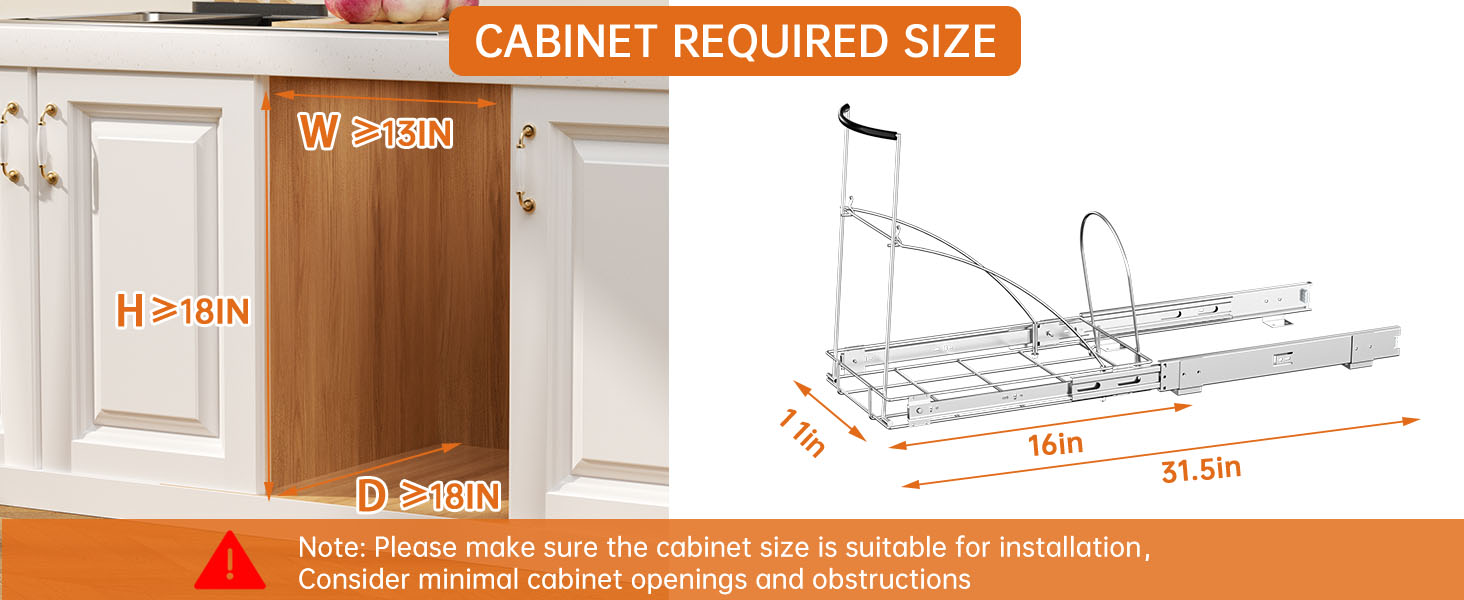 garbage pull out for kitchen cabinet