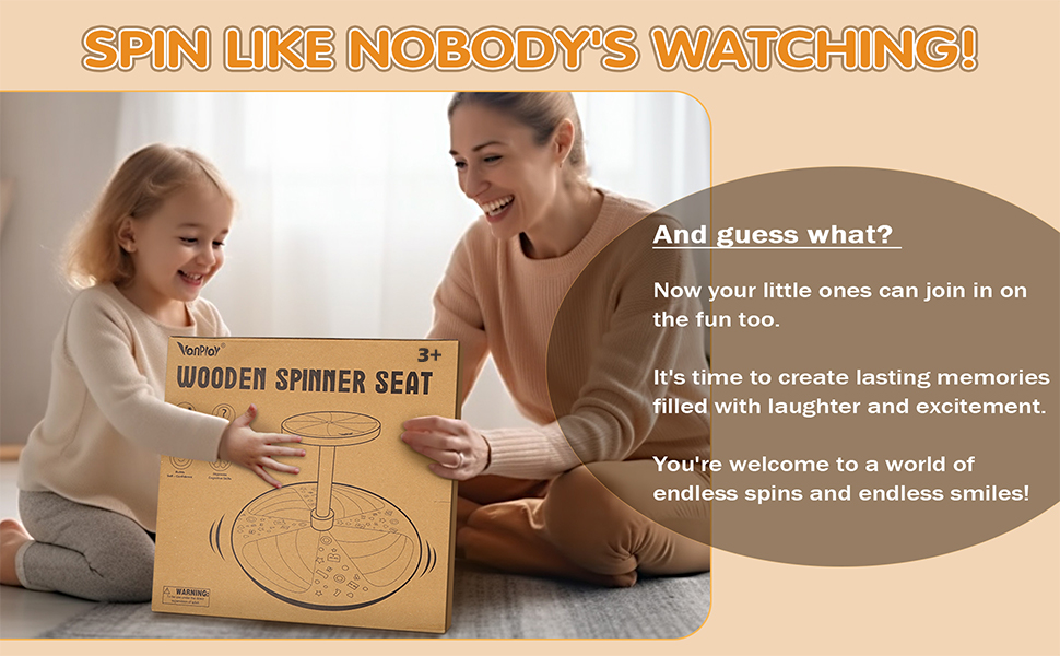 Wooden Sit and Spin