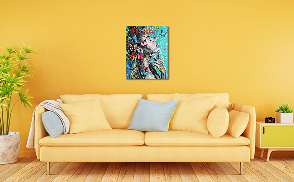 TUMOVO Adult Paint by Number Black Girl Paint by Number Kit