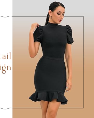 Fishtail hem bandage dress