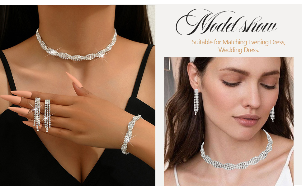 bride necklace and earring set