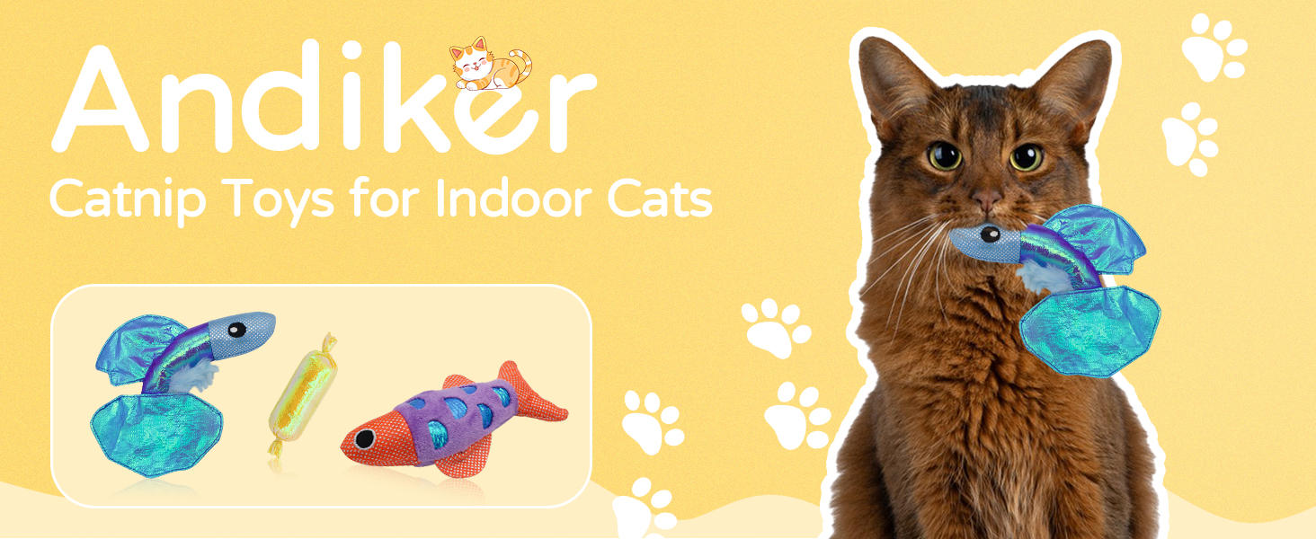 Andiker Catnip Toys for Indoor Cats