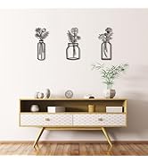 Art3d Metal Wall Art, Set of 3 Black Wall Decor for Bedroom Living Room office Study Hallway, Lin...