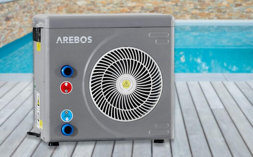 Arebos heat pump for Pools Swimming pools up to 9000 L water capacity