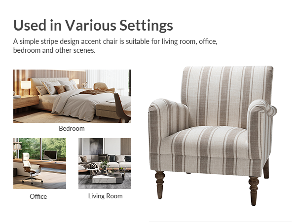 Amazon.com: HULALA HOME Modern Accent Chair with Arms and