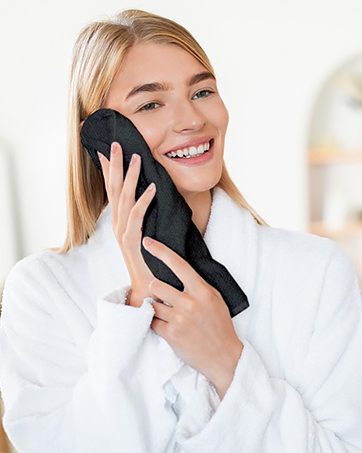 black washcloths