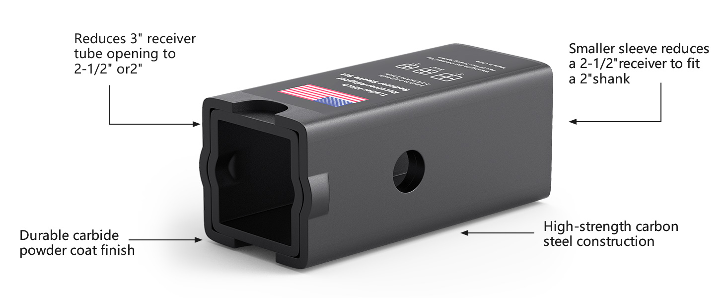 TangMiGe Trailer Hitch Receiver Extender Adapter Reducer