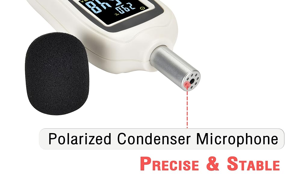 Decibel Meter,Digital Sound Level Meter Portable SPL Meter,35dB to