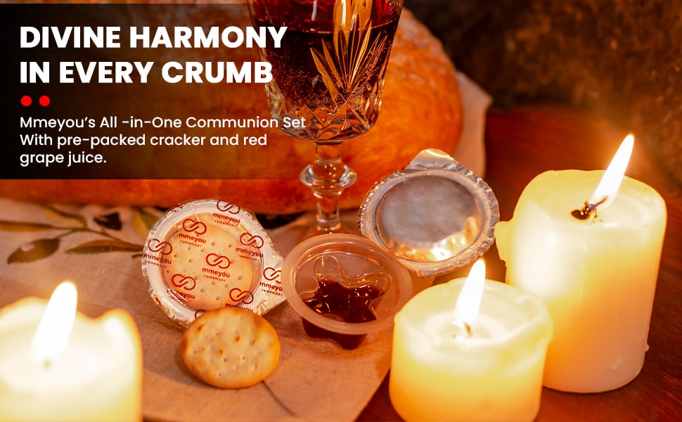 Mmeyou Packaged Holy Communion Crackers Prefilled Communion Wine Mmeyou Communion Cups Cracker