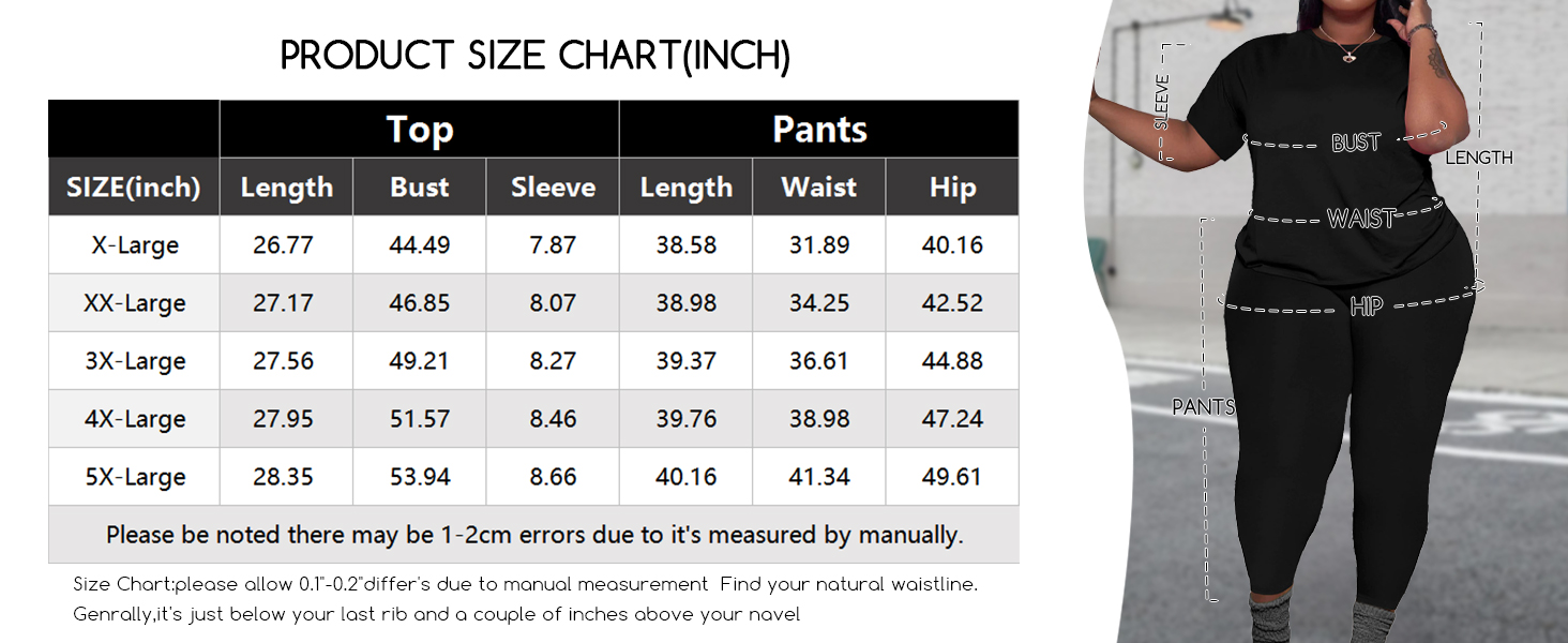 Plus Size Outfits For Women 2 Piece Sets