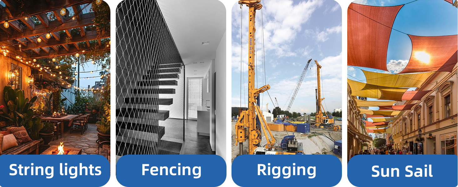 150 Feet 1/8 inch T316 Stainless Steel Cable, 7x7 Strands