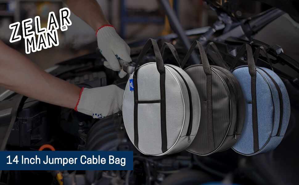 14 Inch Jumper Cable Bag,Tools Cable Bag, Cable Storage