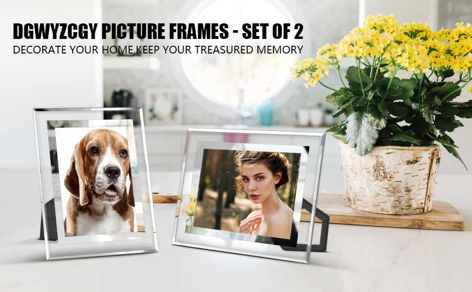 DGWYZCGY 5x7 Picture Frame Set of 2, Modern Picture Frame
