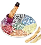 Chakra Palo Santo Holder Burner - Handcrafted Metal Incense Holder | Perfect Spiritual or Meditat...