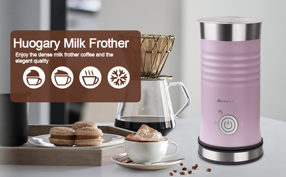 Huogary Automatic Milk Steamer, Milk Frother and Steamer