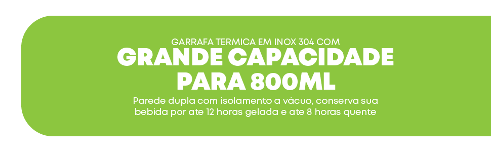 Garrafa de Água Térmica Aço Inox Esportiva