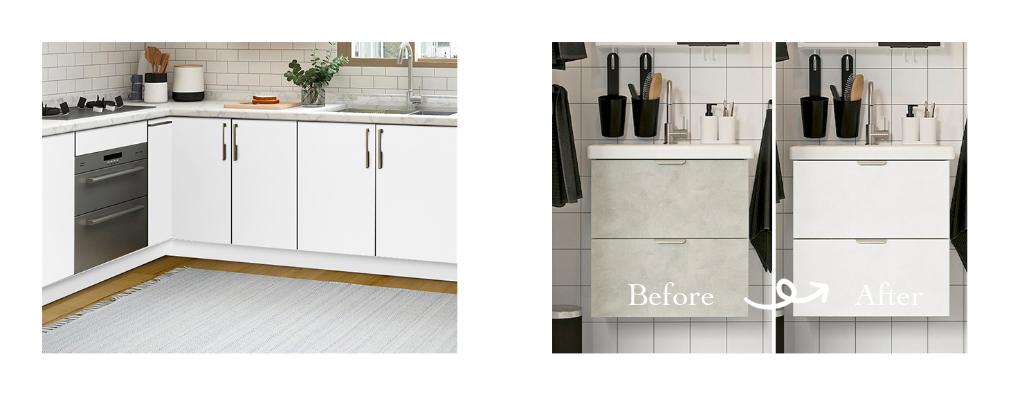 PracticalWs White Contact Paper 17.32'' x 118'', Removable Contact