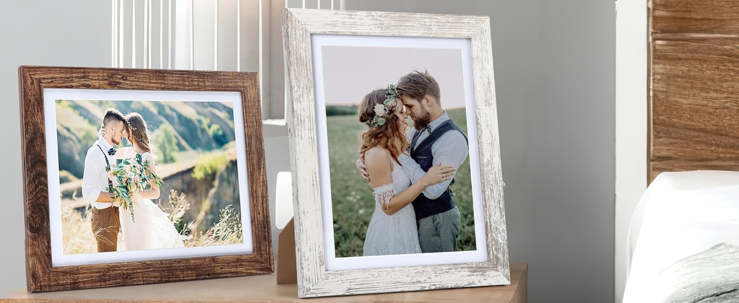 MEBRUDY 8x10 Picture Frame (Silver, 6 Pack), Display