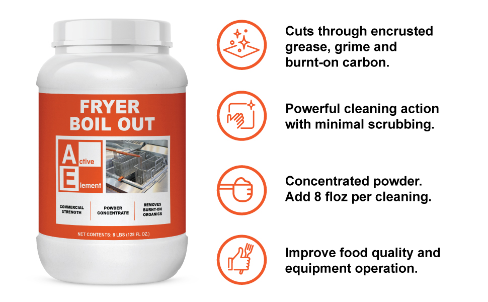 Active Element Fryer Boil Out 8lbs Commercial Strength