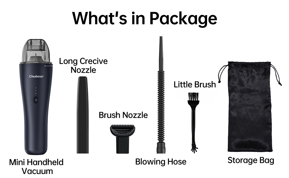 Chuboor Mini Vacuum Cleaner, Handheld Vacuum Cordless, Portable Vacuum