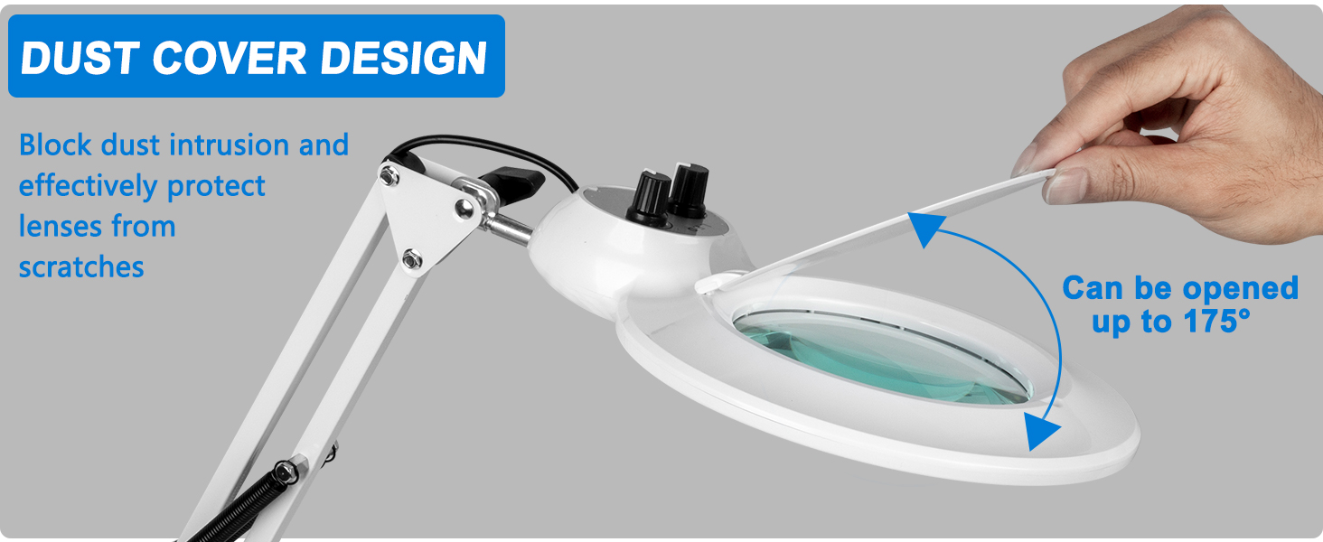 【Upgraded Switch】 10X Magnifying Glass with Light, HITTI 21 Desk