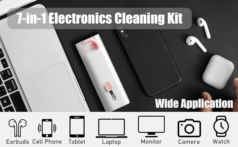 Laptop Cleaner Keyboard Cleaner Kit, 7 in 1 Electronic Cleaner Kit for Airpod Pro