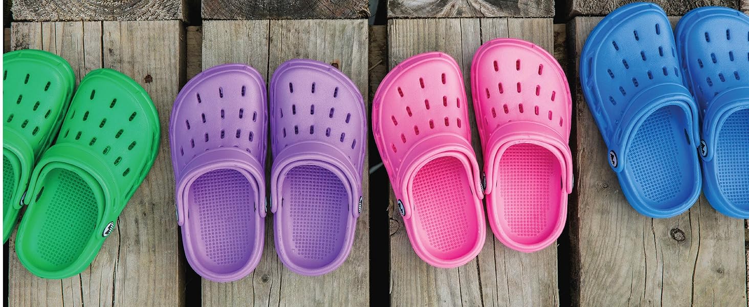 Children’s kids clogs lightweight garden summer shoes comfortable breathable classic holiday beach