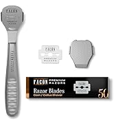 Facón Professional Callus Shaver Remover with 50 Blades, Pedicure Razor for Feet & Hands, Foot Ra...