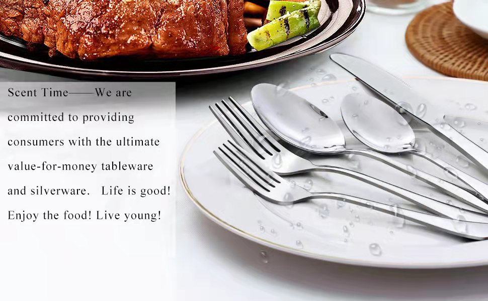 Spoons and Forks Set, Set of 8 Top Food Grade Stainless