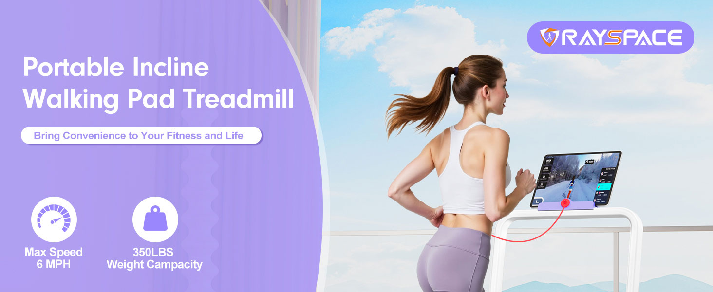 incline walking pad treadmill with handle bar for home