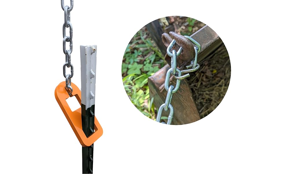 Wenses TPost Puller Plate Tool with Short Chain, Heavy