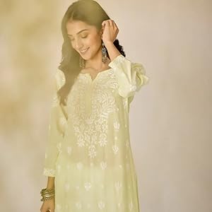 lakhnavi chikankari ethnic kurta set latest design floral